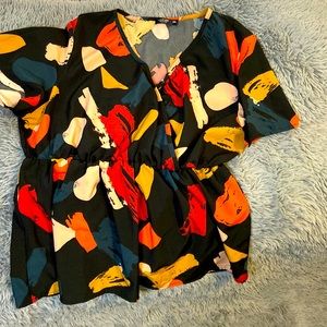 Colorful Babydoll top